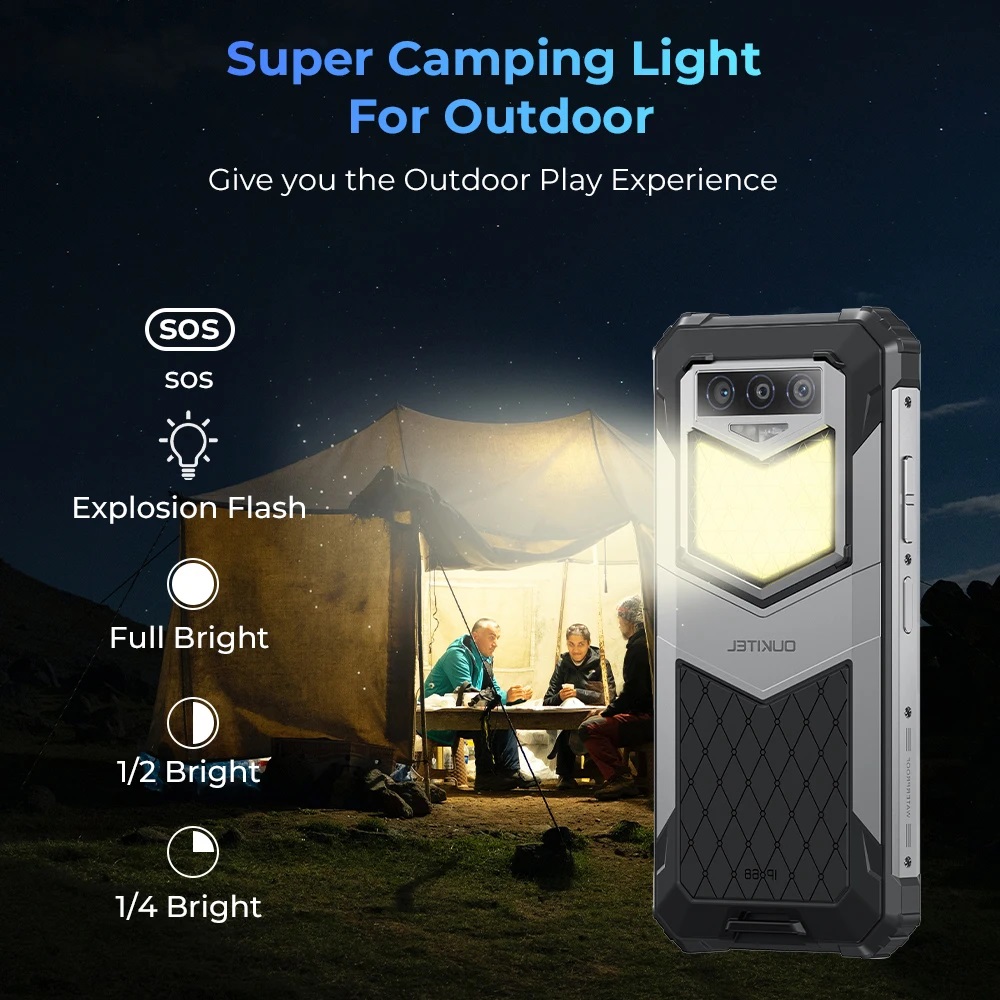 OUKITEL WP26 - 8Go Ram+ 256Go Rom - 10000mAh - 48MP 6,58'' FHD + Lampe de camping Android 13 – Image 3