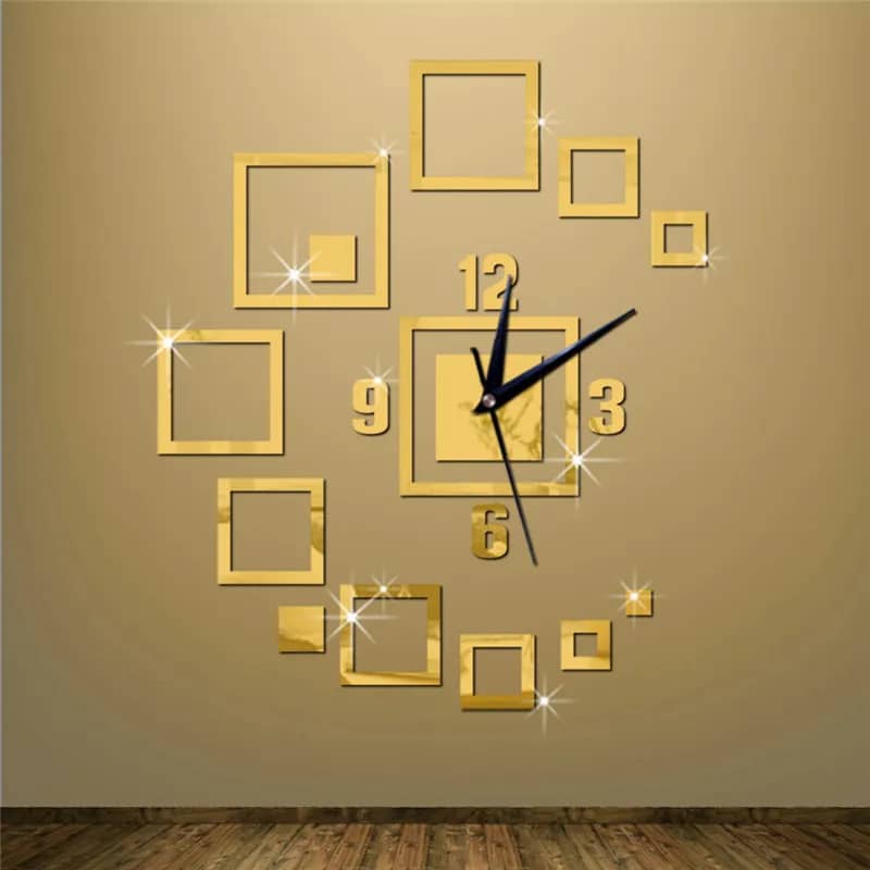 Horloge Murale Moderne - Montre Murale acrylique carré