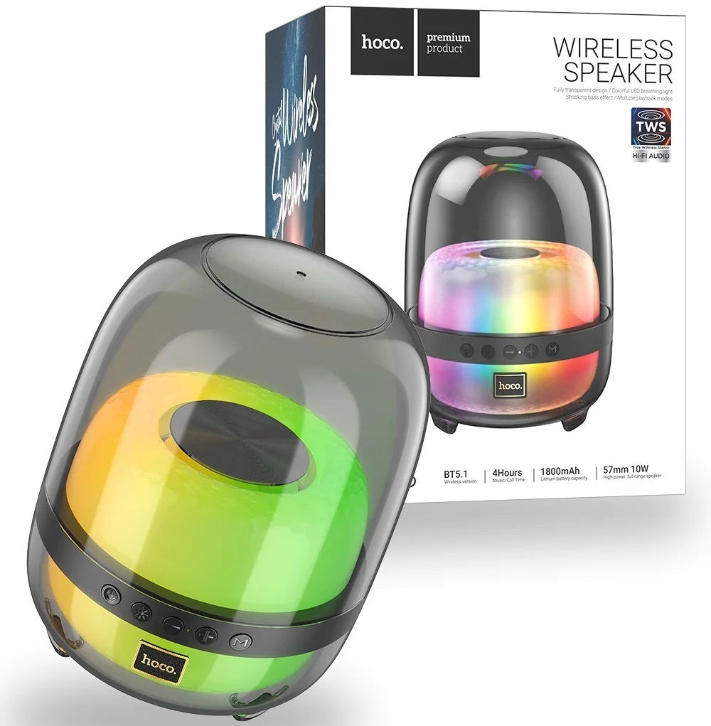 Haut Parleur Portable HOCO Avec Cristal Lumineux - Bluetooth 5.1 - BS58