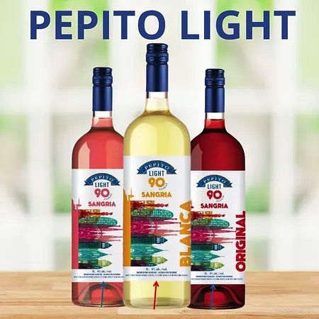 Pack de 3 Bouteilles de Vin Pépito Light - 1L - 4% d'alcool – Image 2