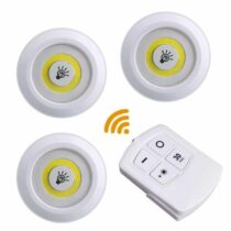 Kit de 3 Spots Ampoules Lampes Light LED sans fil avec télécommande Éclairage ajustable