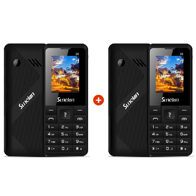 Pack de 2 Téléphones Classiques Sunelan S8 - 1000mAh Dual Sim - Radio FM