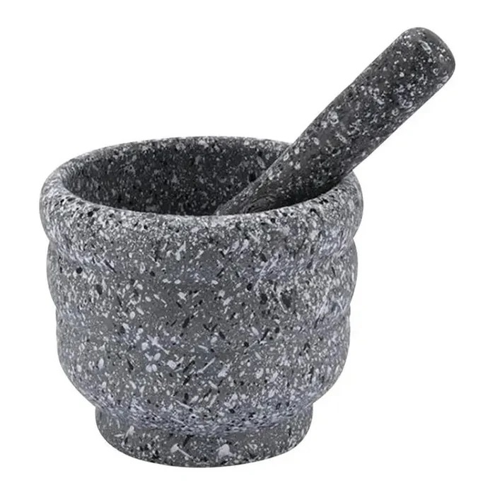 Mortier Et Pilon En pierre Ecologique - Noir – Image 2