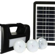 Lampe torche solaire à port USB - Rechargeable plus 3 ampoule LED