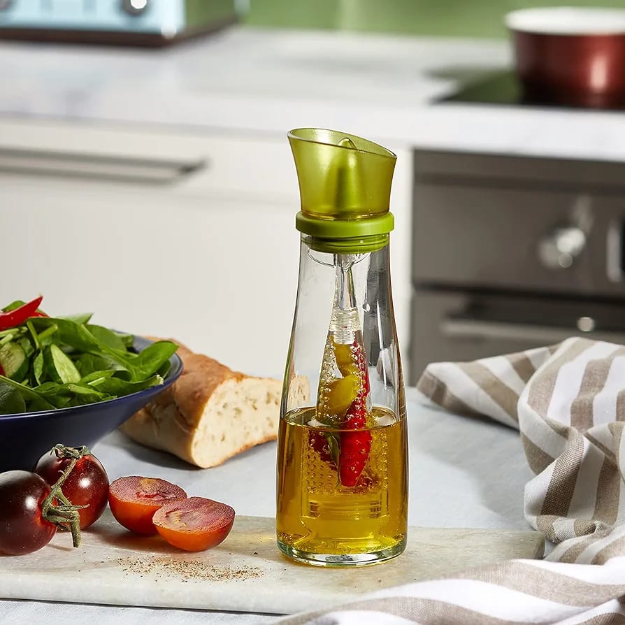 Flacon distributeur d'huile avec infuseur de 500 ml + bec verseur anti-goutte - verre – Image 2
