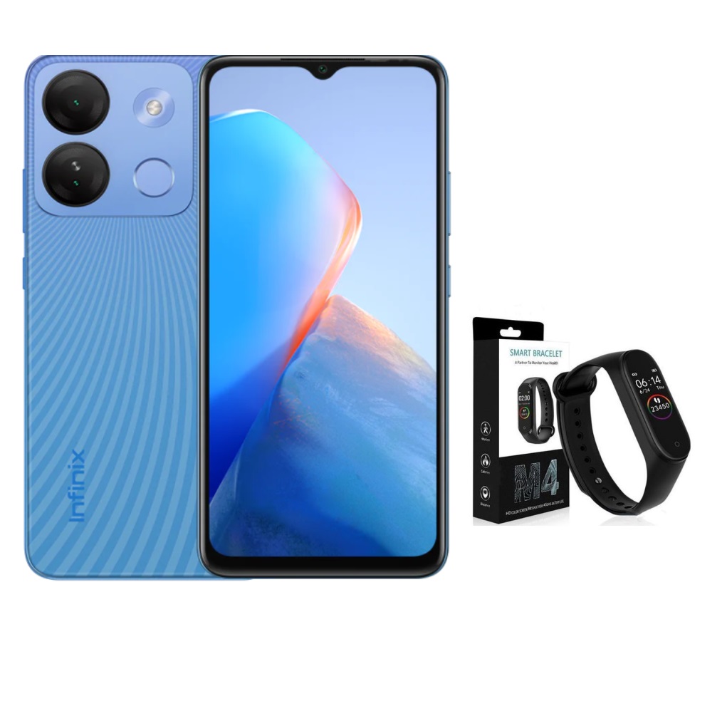 Infinix Smart 7 HD - 64/2+2Go - 6.6" - 13MP/5MP - 5000mAh - Garantie: 12 mois + Montre Connectée M4