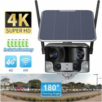 Caméra Solaire WIFI 180° 8MP, 4K