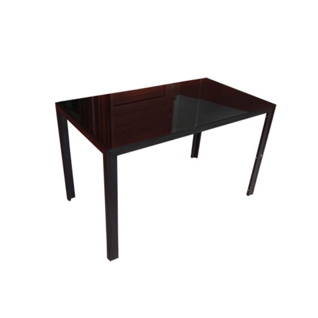 Salle à manger 6 places - démontable en verre - très solide - noir et vert citron – Image 3