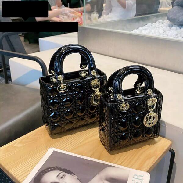 Petit sac a main Dior ensemble de deux pièces Noir