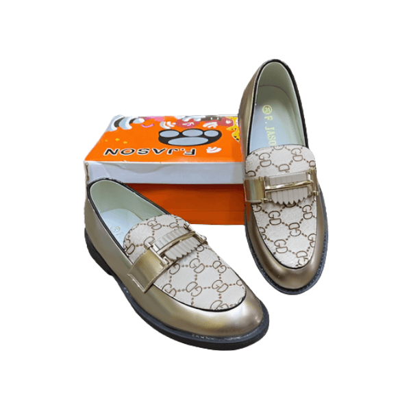 Mocassins garçon cuir doré, parfaits pour les occasions
