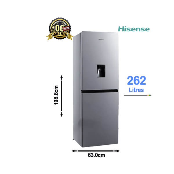 Réfrigérateur Hisense 262L, design élégant et capacité généreuse