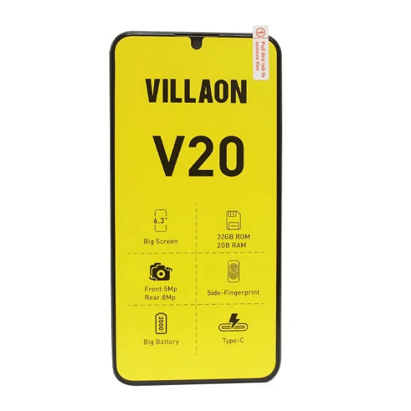 Écran HD+ du Villaon V20, couleurs vives et contraste élevé