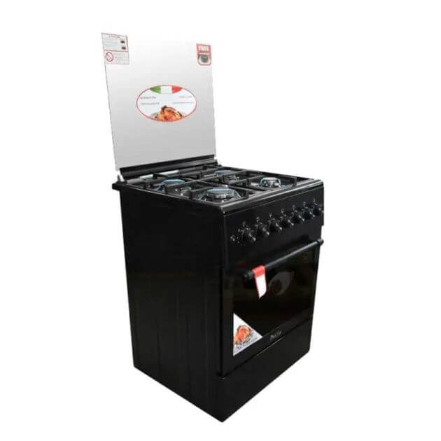 Cuisinière à Gaz Delta 4 foyers – 60*60 – Trendy - Noir – Garantie 6 mois