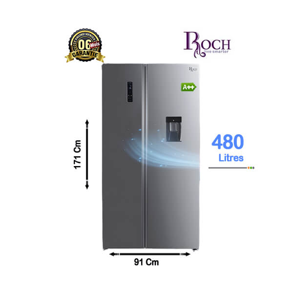 Réfrigérateur américain Roch 480L - Vue d'ensemble