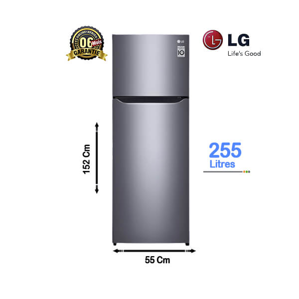 Réfrigérateur combiné LG 255L - Vue d'ensemble
