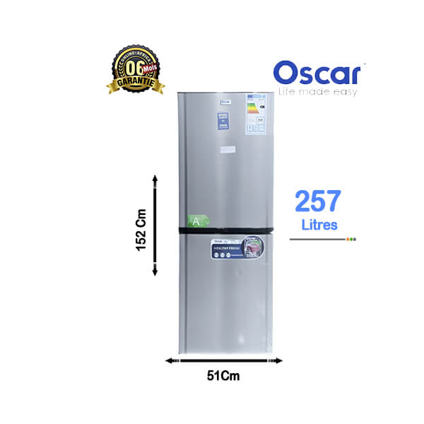 Réfrigérateur combiné Oscar 257L - Vue d'ensemble