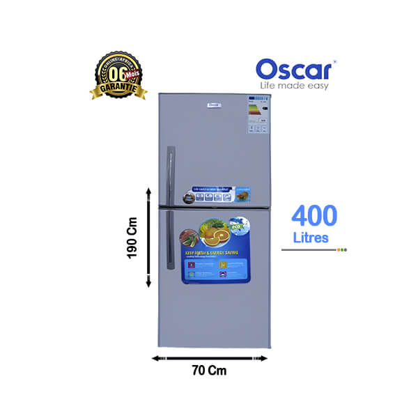Réfrigérateur double portes Oscar 400L - Vue d'ensemble