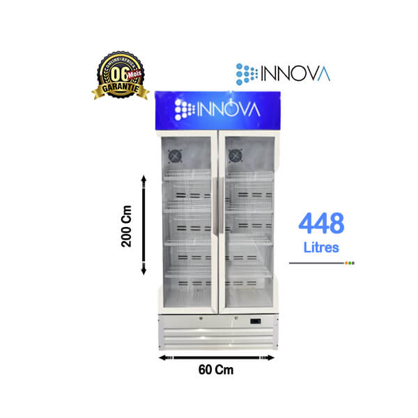 Réfrigérateur vitrine Innova 488l, design élégant et capacité généreuse