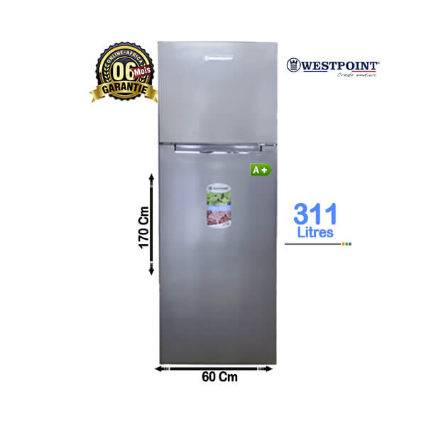 Réfrigérateur Westpoint 311L - Vue d'ensemble, design élégant et moderne