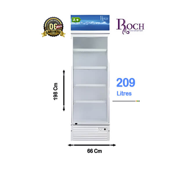 Réfrigérateur vitrine Roch 209L - Vue d'ensemble