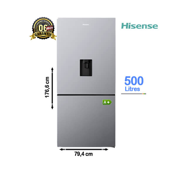 Réfrigérateur Combiné Hisense 500L - Vue d'ensemble.