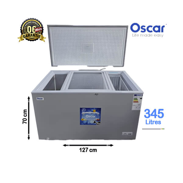 Congélateur coffre Oscar 345L - Vue de face, design robuste et professionnel