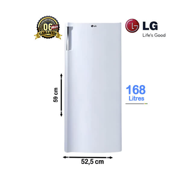 Congélateur Vertical LG 168L - Vue d'ensemble.