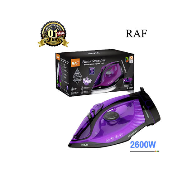 Fer à Vapeur RAF 2600W Vue de face, design compact et élégant