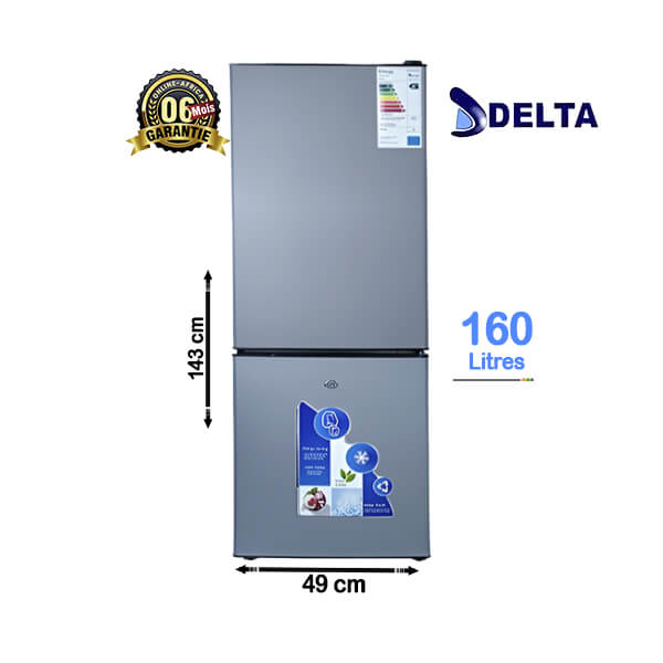 Réfrigérateur combiné Delta 160L - Vue d'ensemble.