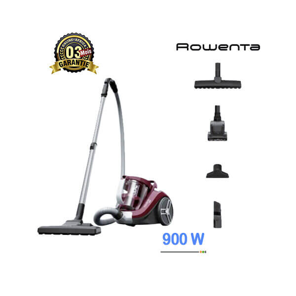 Aspirateur ROWENTA XXL 900W Vue de face, design compact et puissant
