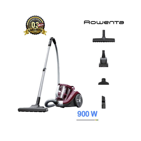 Aspirateur ROWENTA XXL 900W Vue de face, design compact et puissant