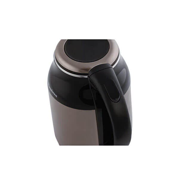 Bouilloire Thermique Binatone 1.7L Vue de face, design élégant en acier inoxydable