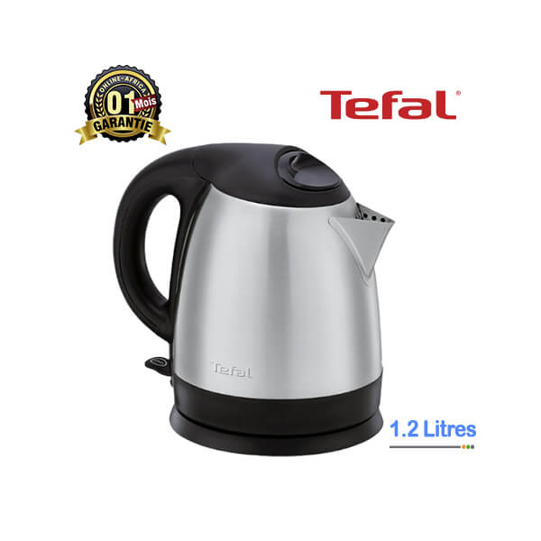 Bouilloire Électrique Tefal 1.2L Vue de face, design compact et élégant