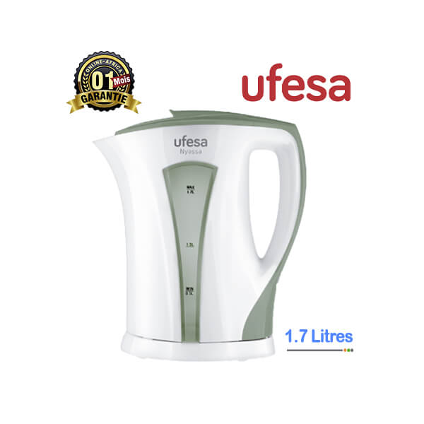 Bouilloire Électrique Ufesa 1.7L Vue de face, design moderne et élégant