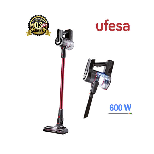 Aspirateur Balai Ufesa 600W Vue de face, design compact et léger