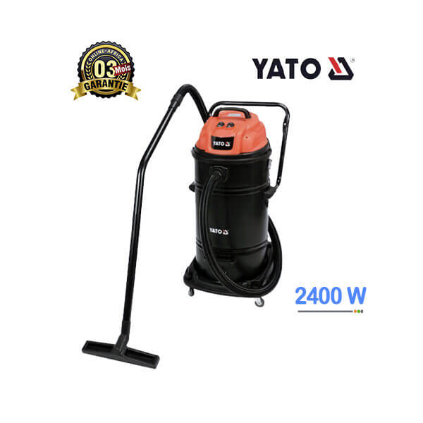 Aspirateur YATO 2400W Vue de face, design ultra robuste et puissant