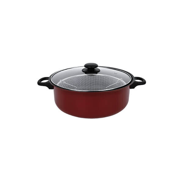 Casserole Friteuse 2 en 1 Vue de face, design compact et fonctionnel