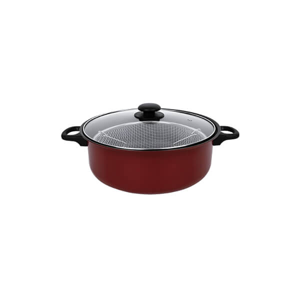 Casserole Friteuse 2 en 1 Vue de face, design compact et fonctionnel