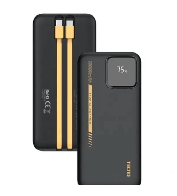 Power Bank Tecno 20000mah - Fast Charging - Type C - Noir