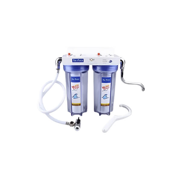 Filtre à Eau Pour Robinet Vue de face, design compact et discret