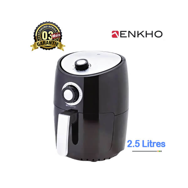 Friteuse Électrique Enkho 2,5L Vue de face, design compact et moderne