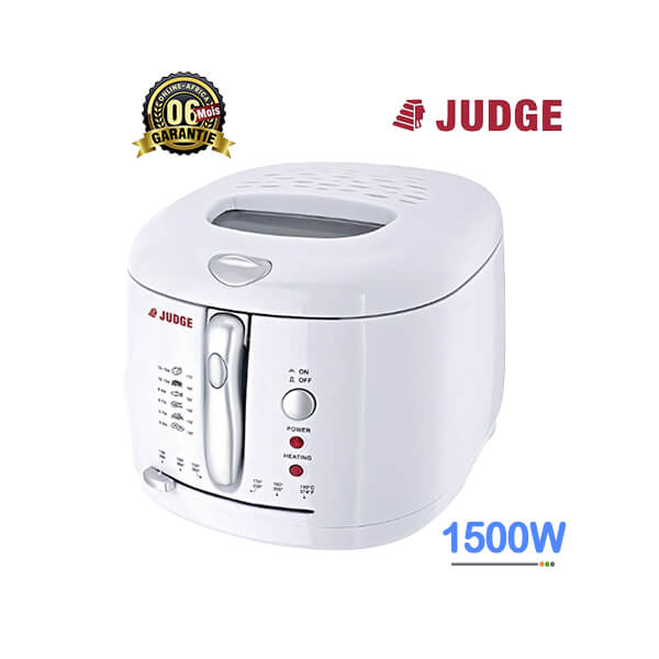 Friteuse Électrique JUDGE 1500W Vue de face, design compact et moderne