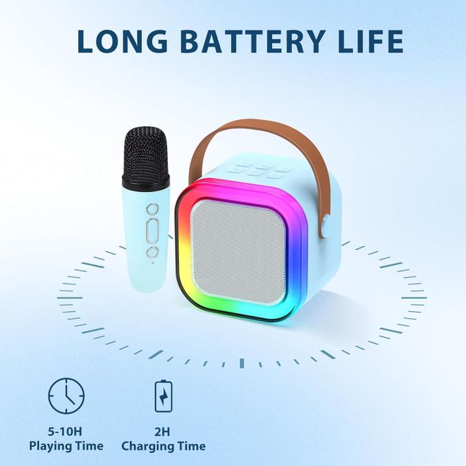 Haut-Parleur Bluetooth Portable avec Lumières LED - Avec Micro sans Fil – Image 2