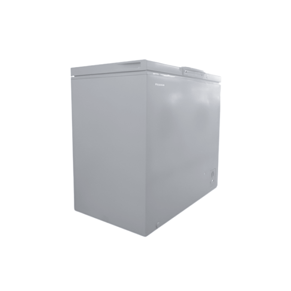Congélateur Coffre Hisense 150L - Vue de profil.