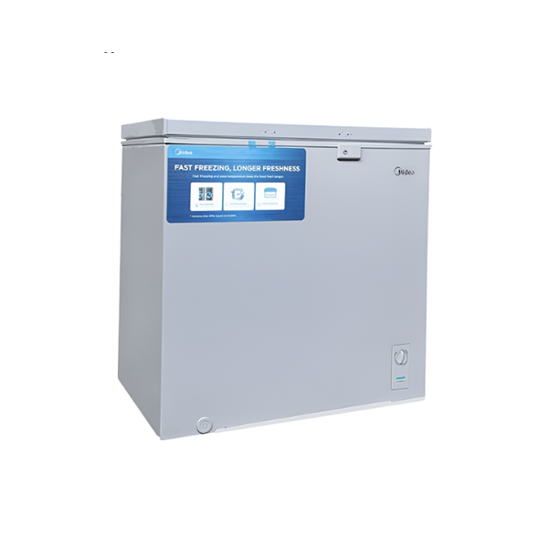 Congélateur Coffre Midea 198L - Vue de profil