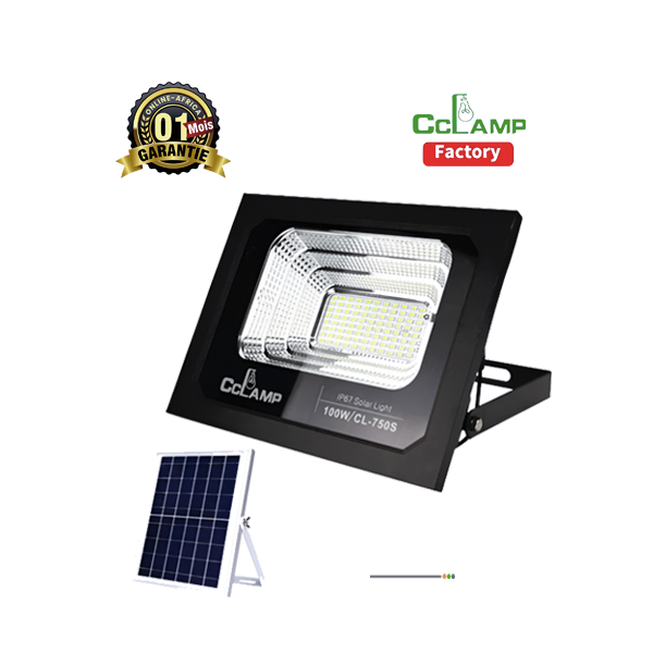 Projecteur Solaire CCLAMP 100w - Vue d'ensemble.
