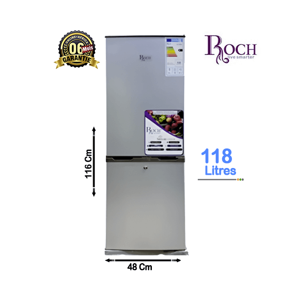 Réfrigérateur Combiné Roch 118L - Vue d'ensemble.
