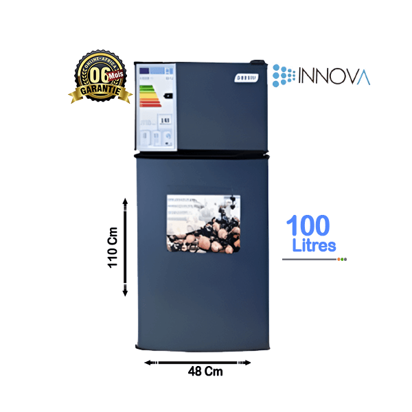 Réfrigérateur double battants Innova 100L - Vue d'ensemble.