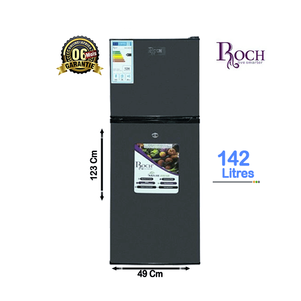 Réfrigérateur Double Battants Roch 142L - Vue d'ensemble.
