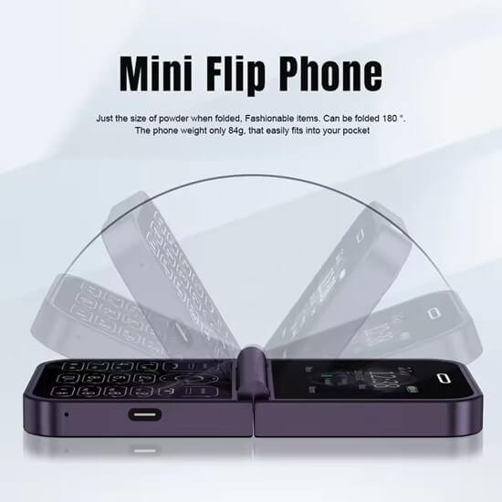 Petit Téléphone Portable Pliable F15 Mini - Camera arrière - 2.8'' – 1300mah - FLIP MOBILE - TORCHE - 13 MOIS DE GARANTIE – Image 4